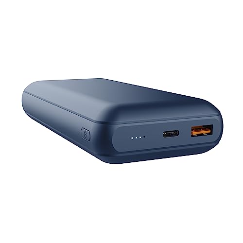 Trust Redoh 20000mAh 20W Powerbank Schnellladefunktion, PD 18W USB-C, QC 3.0 USB, 50% Recyclingkunststoff, Inklusive Kabel, Power Bank Handy, iPhone, iPad, Samsung, Xiaomi, Tablet - Blau von Trust