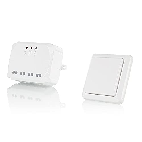 Trust Smart Home 433 Mhz Funk 3-in-1 Einbauschalter Gesamtleistung ACM-3500-3 (3500 W) & Smart Home 433 Mhz Funk-Wandschalter AWST-8800 von Trust