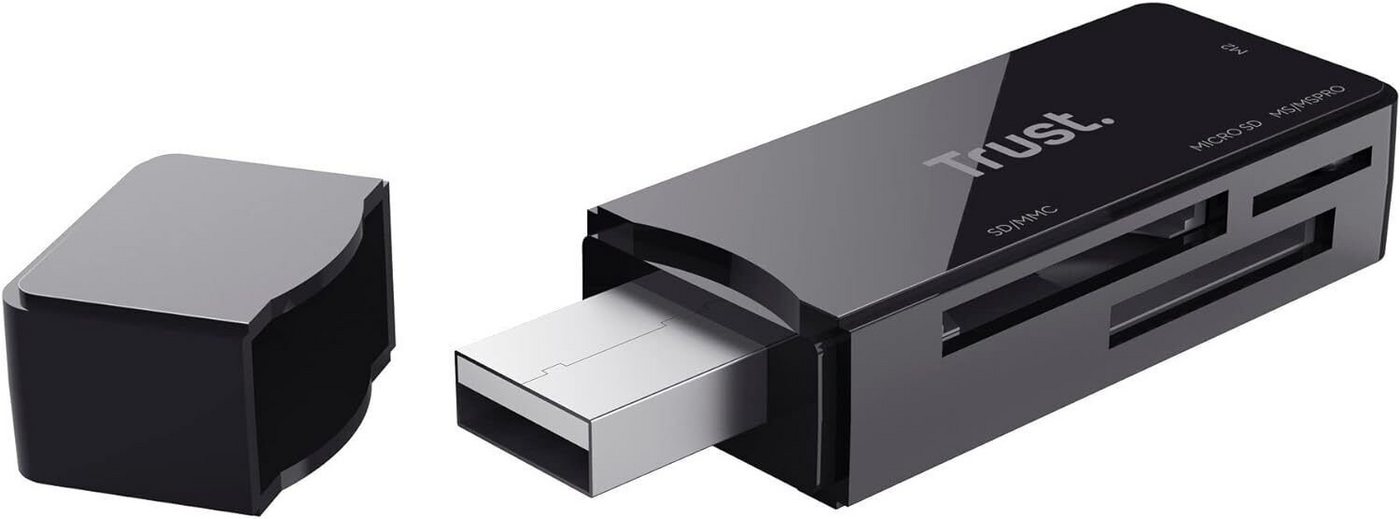 Trust Speicherkartenleser Nanga Speicher-Kartenleser Kartenlesegerät USB 2.0 Adapter Stick, Card Reader,Data Transfer,Externer von Trust