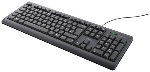 Trust TK-150 Kabelgebunden Tastatur Deutsch, QWERTZ Schwarz mit numerischer Tastatur von Trust