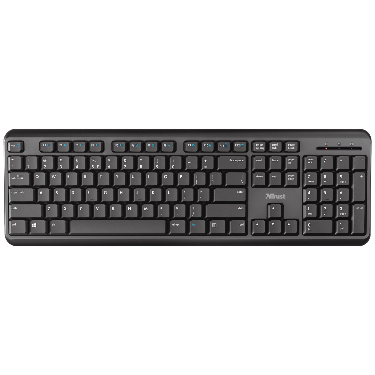 Trust TK-350 Wireless Keyboard, Leise Tasten, DE-Layout Kabellose Verbindung mit einer Reichweite bis zu 10 Meter, Flüssigkeitsgeschütztes Design, Kab Trust TK-350 Wireless Keyboard, Leise Tasten, DE-Layout Kabellose Verbindung mit einer Reichweite bis zu 10 Meter, Flüssigkeitsgeschütztes Design, Kab von Trust
