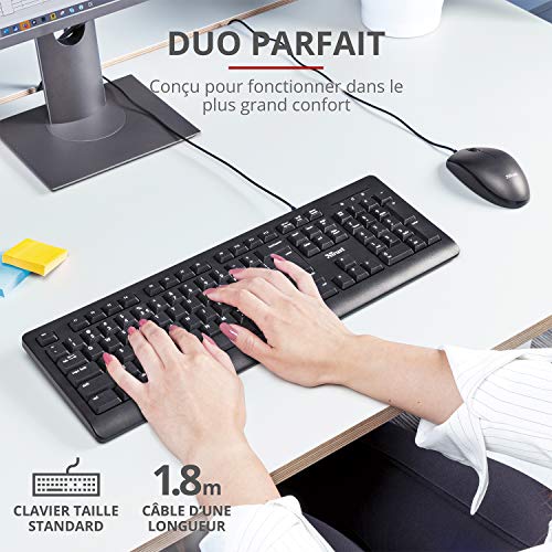 Trust Taro USB-Tastatur und Maus-Set, Französisches AZERTY-Layout von Trust
