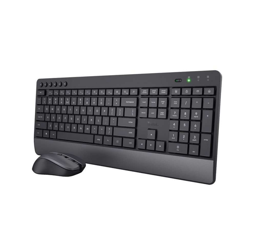 Trust Trezo komfortables Set aus kabelloser Tastatur und Maus Tastatur Trust Trezo komfortables Set aus kabelloser Tastatur und Maus Tastatur von Trust