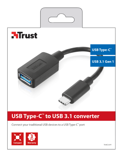 Trust - USB-Adapter - USB-C (M) zu USB Typ A (W) - USB 3.0 von Trust
