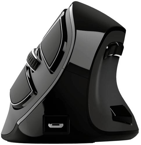 Trust VOXX Ergonomische Maus Bluetooth®, Funk Optisch Schwarz 9 Tasten 2400 dpi Ergonomisch, Abnehm von Trust