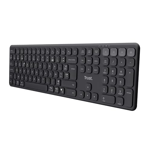 Trust Vaiya Französisches AZERTY-Layout Tastatur Kabellos Bluetooth + 2.4 GHz von Trust Gaming
