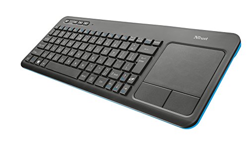 Trust Veza Touchpad Kabellose RF-Tastatur, QWERTY-Tastatur, Englisch, Schwarz von Trust