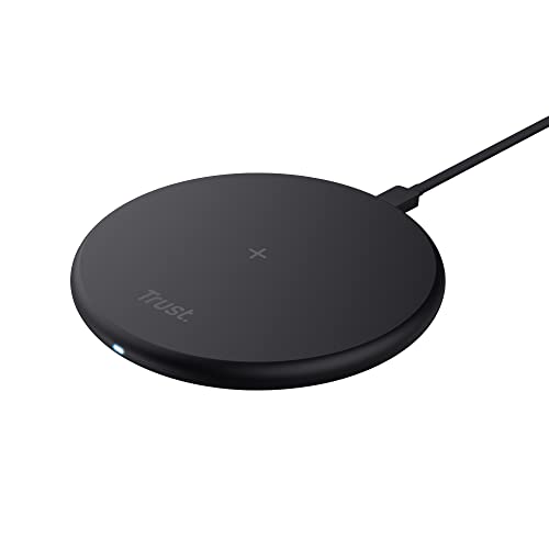 Trust Viro Kabelloses Ladegerät 15W, Wireless Charger für iPhone 13/14 Pro Max, Samsung Galaxy S22/S21, Xiaomi, Huawei, Airpods, Qi Ladestation mit USB-C-Ladekabel, 85% Recycelten Materialien von Trust