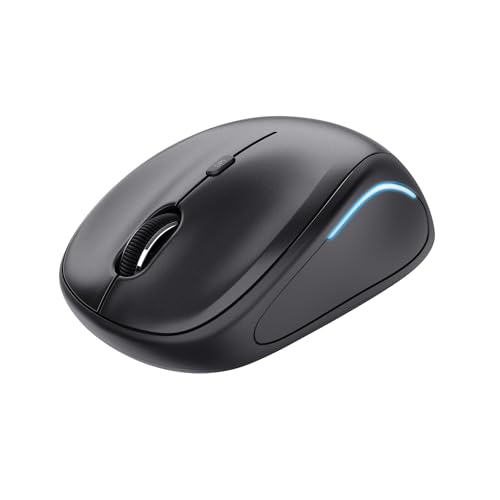Trust Yvi FX Kabellose Optische Funkmaus mit LED-Beleuchtung, 800-1600 DPI, für Rechts- und Linkshänder, 2.4GHz, Verstaubarer USB Mikroempfänger, Kompakte Maus Kabellos für Laptop, Mac, Schwarz Trust Yvi FX Kabellose Optische Funkmaus mit LED-Beleuchtung, 800-1600 DPI, für Rechts- und Linkshänder, 2.4GHz, Verstaubarer USB Mikroempfänger, Kompakte Maus Kabellos für Laptop, Mac, Schwarz von Trust
