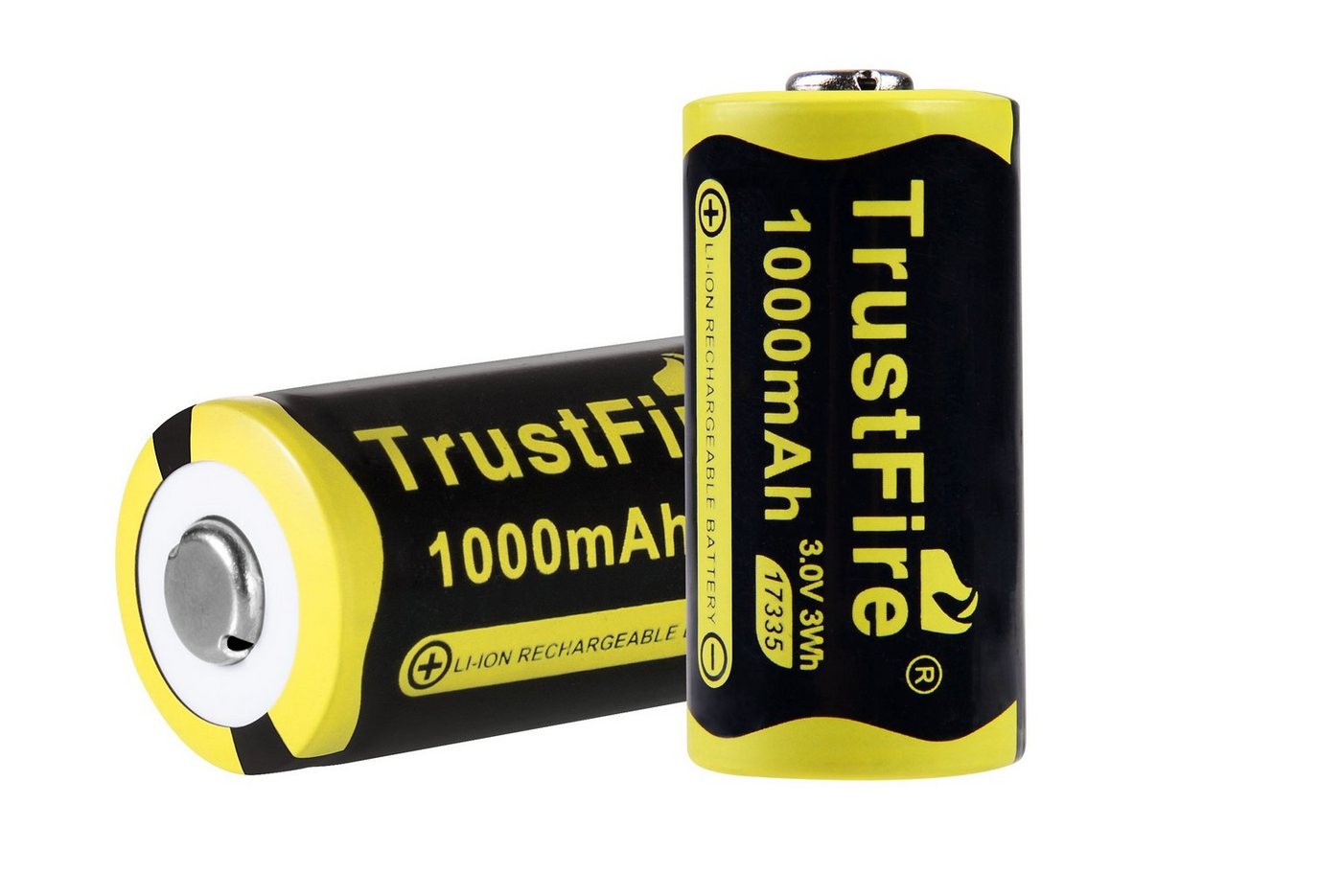 Trustfire 17335 Akku 1000 mAh, 2er Pack Li-Ionen Akku 1000mAh 3V wiederaufladbar Trustfire 17335 Akku 1000 mAh, 2er Pack Li-Ionen Akku 1000mAh 3V wiederaufladbar von Trustfire