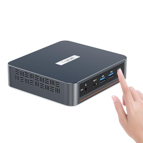 Trycoo N100 Mini PC 8 GB RAM 256 GB M.2 SSD, Mini-PC mit Intel 12. N100-Prozessor (bis zu 3,4 GHz), 4K Mini Desktop PC mit Windows 11 Pro, Gigabit Ethernet/WiFi/BT/2* HDMI/USB-C, für Alltag Verwenden von Trycoo