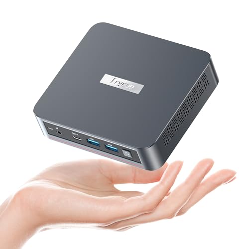 Trycoo WI-6 Mini PC 16 GB RAM 512 GB M.2 SSD, Intel 12. Generation N95 (bis zu 3,4 GHz) Mini Computer, 4K Mini Desktop PC Windows 11 Pro, Gigabit-Ethernet/WiFi/BT/2* HDMI/USB-C, für Alltag Verwenden von Trycoo