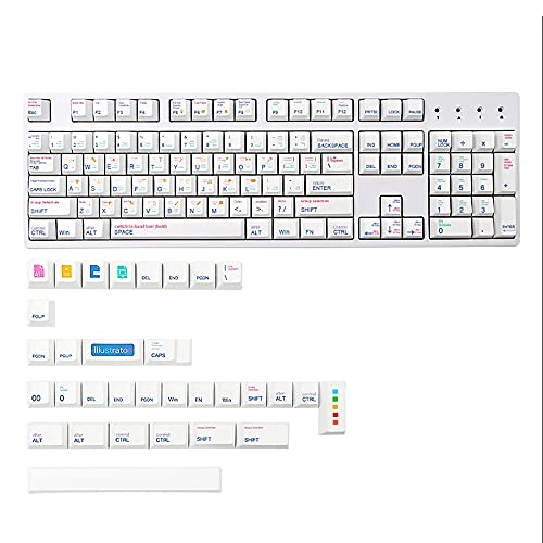 Tsadeer 136 Key Ai Keycap Sublimation 7U Mechanische Tastatur Keycap Kompatibel mit 61/64/68/71/75/84/87/96/98/104 Key Keyboard von Tsadeer