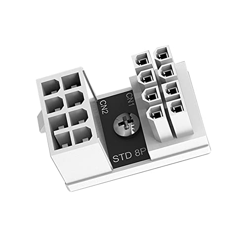 Tsadeer ATX Adapter 8 Pin 180 Grad gewinkelt 8 Pin Adapter Netzteil für Grafikkarte Desktop Grafikkarte 8 Pin Gegenüber Std von Tsadeer