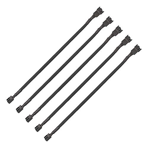Tsadeer PWM Lüfterverlängerung - 11,8 PC-Lüfterverlängerung Kompatibel mit Gehäuse ATX Lüfter ein 3 Pin und 4 Pin Langlebig von Tsadeer