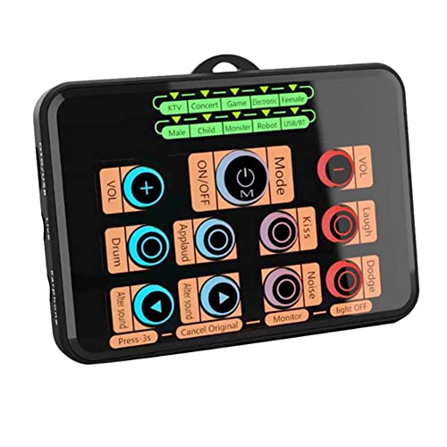 Tsadeer Soundkarte Mini Stimme Universal Multiple Soundeffekte Karte Sprachmodulator Tragbare für Live-Übertragung von Tsadeer