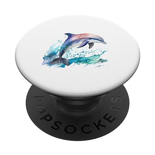Delfin Malerei Delphin Motivdruck auf t shirt Meerestier Wal PopSockets mit austauschbarem PopGrip von Tshirt Shirt T-Shirt Pullover Hoodie Sweater Style