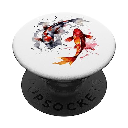 Koi Aquarell Malerei, Koi t shirt Karpfen Fisch bunte Kois PopSockets mit austauschbarem PopGrip von Tshirt Shirt T-Shirt Pullover Hoodie Sweater Style