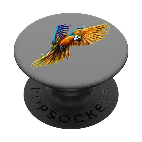 bunter Papagei Ara Vogel Motiv T Shirt Aquarell Zeichnung PopSockets mit austauschbarem PopGrip von Tshirt Shirt T-Shirt Pullover Hoodie Sweater Style