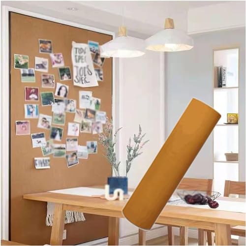 HSF Zuschneidbare Pinnwand aus Naturkork, rahmenlose DIY-Wandkorkfliesen for Spielzimmer, Klassenzimmer, dekorativ für Wand, Büro, Zuhause, Küche (Color : Brown, Size : 1.22x4.10m(10MM)) von TsoLAY