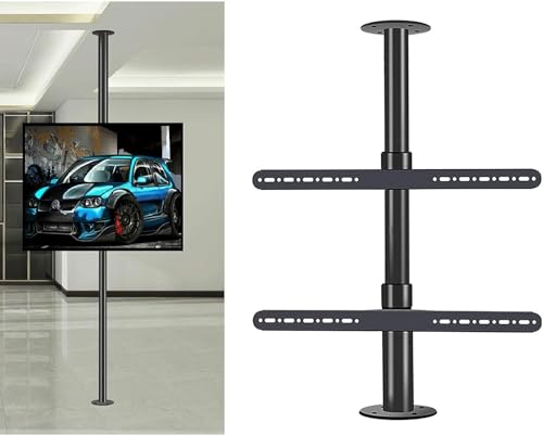 TsoLAY HSF LCD-TV-Bodenständer mit 360 Grad drehbarem Rahmen, passend for verstellbare Decken-TV-Halterung von 32 bis 75 Zoll Schwenkbar Neigbar Fernsehhalterung (Size : 60-85cm) von TsoLAY