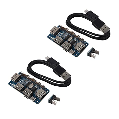 TsoLay 2 x 4 Ports USB HUB HAT für 3/2 / Zero W Extension Board USB zu UART für serielles Debugging von TsoLay