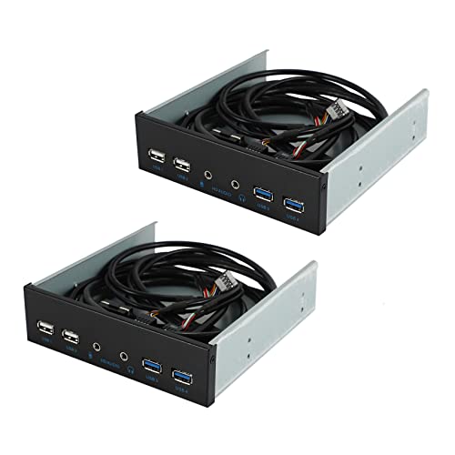 TsoLay 2 x 5,25 Desktop-PC-Gehäuse, interner Front-USB-Hub, 2 Anschlüsse, USB 3.0 und 2 Anschlüsse USB 2.0 von TsoLay
