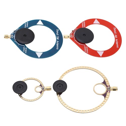Tsudoku Donut-Antenne für kurze und mittlere Wellen Antenne AM MW/SW Antenne Mini Loop Multifunktions-4-teiliges Set für Radio FM SW von Tsudoku