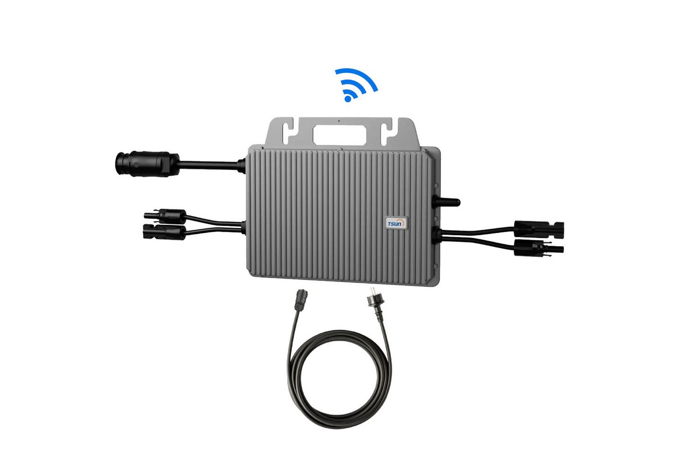Tsun Wechselrichter Tsun Photovoltaik Microwechselrichter 800W TSOL-MS800 FN-Interface, (Set, PV WIFI Mikrowechselrichter mit 5M AC Kabel für Balkonkraftwerk), 800W von Tsun