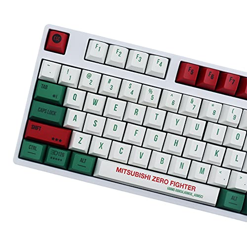 Keycaps, 108 Keycaps PBT Keycaps Farbsublimations-Tastenkappen-Kirschprofil für die meisten mechanischen Tastaturen 60/87/104/108 (nur Keycaps von Tsung