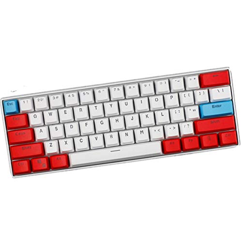 Keycaps, 61 PBT Keycaps Backlight Mechanische Tastatur Tastenkappe ANSI Layout Keyset für Ducky Keboard/ GH60 / RK61 / ALT62 / Annie/Keyboard Poker Keys Tastenkappen von Tsung