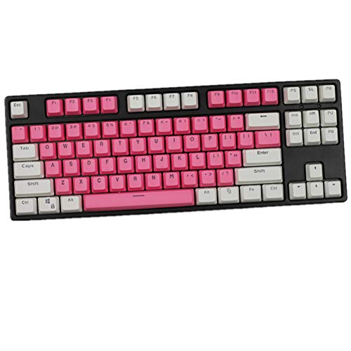 Keycaps, 87 Keys PBT Keycaps Backlit Tastenkappen Stich Color Backlight Keycaps ANSI Layout Keyset OEM Profile für Cherry MX Mechanische Tastatur Tastenkappen von Tsung