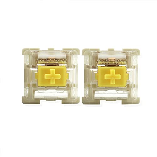 Keyboard Switches Tastaturschalter 50g Transparenter Gelber Schalter Gelber Stiel 5-poliger Linearer Schlüsselschalter Für Cherry MX Mechanische Tastatur SMD LED-Schalter (30 Stück) von Tsungup