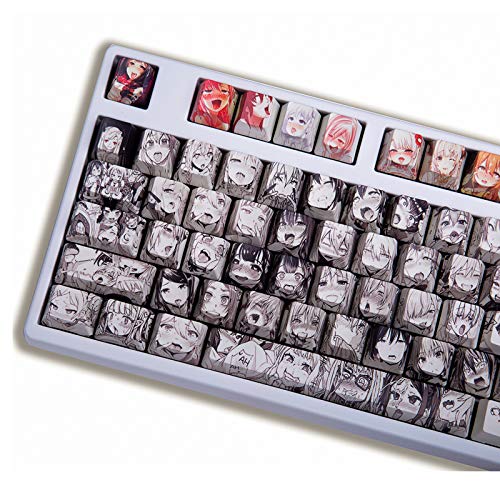 Keycaps, 108 Tasten OEM PBT Keycaps Dye Sublimation Japanische Anime-Tastenkappe für Cherry Gateron Kailh Switch Mechanische Tastatur (nur Keycaps verkaufen) von Tsungup