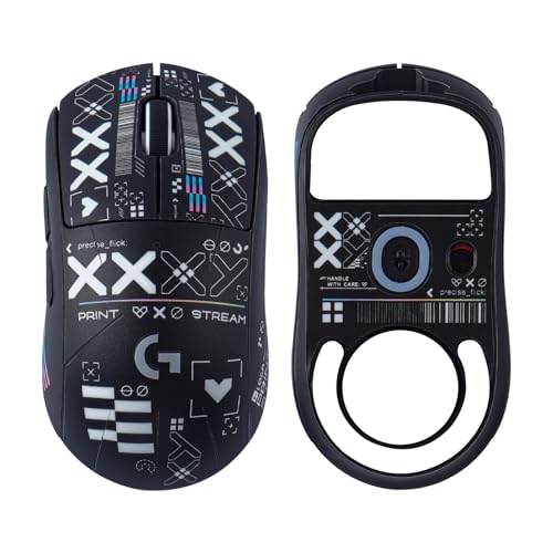 Mouse Anti-Slip Grip Tape Compatible with Logitech G PRO X Superlight Gaming Mouse, Sweat Resistant, Self Adhesive Design, Professional Pre-Cut Mouse Skin Upgrade Kit (Black) von Tsungup