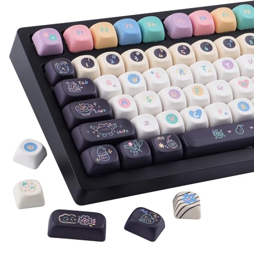 Tsungup PBT keycaps, 126 Tasten MOA Dessert Käse-Muffin-EIS Cute Custom Tastenkappen Set Kompatibel mit Cherry Gateron MX Switches für ANSI Layout Mechanische Gaming Tastaturen Tsungup PBT keycaps, 126 Tasten MOA Dessert Käse-Muffin-EIS Cute Custom Tastenkappen Set Kompatibel mit Cherry Gateron MX Switches für ANSI Layout Mechanische Gaming Tastaturen von Tsungup