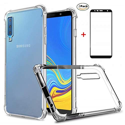 Ttimao Kompatibel mit Huawei P30 Lite Hülle Weiche Transparent TPU Silikon Luftpolster Design Drop Protection Ultradünne Anti-Schock Schutzhülle+2*Hartglas Glas Display Schutzfolie von Ttimao