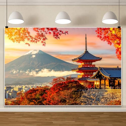 Ttincceer 1.5x1.2m Herbst-Naturlandschaftshintergrund Fuji-Vintage-Architektur Geburtstags-Fotohintergrund Nationalpark-Sonnenuntergang Babyparty-Dekoration Banner Vinyl Ttincceer 1.5x1.2m Herbst-Naturlandschaftshintergrund Fuji-Vintage-Architektur Geburtstags-Fotohintergrund Nationalpark-Sonnenuntergang Babyparty-Dekoration Banner Vinyl von Ttincceer