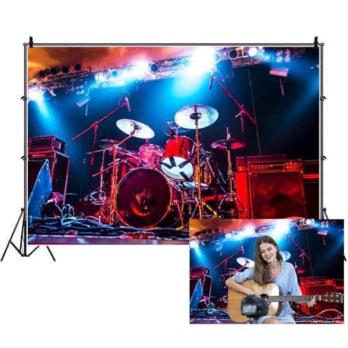 Ttincceer Bar Band Hintergrund 300x200cm Konzert Bühne Show Fotografie Hintergrund Rock Musik Drum Set Mikrofon Fotografie Hintergrund Kinder Erwachsene Portrait Studio Schießen Requisiten Ttincceer Bar Band Hintergrund 300x200cm Konzert Bühne Show Fotografie Hintergrund Rock Musik Drum Set Mikrofon Fotografie Hintergrund Kinder Erwachsene Portrait Studio Schießen Requisiten von Ttincceer