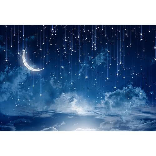 Ttincceer Starry Night Hintergrund 150x120cm Blue Vinyl Mehrere Anlässe Ttincceer Starry Night Hintergrund 150x120cm Blue Vinyl Mehrere Anlässe von Ttincceer