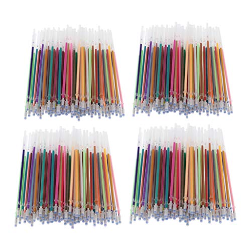 Tubayia 400pcs 1mm Bunte Tinte Gel Pen Refills Gelschreiber Intensity Illusion Gel-Roller Stifte von Tubayia