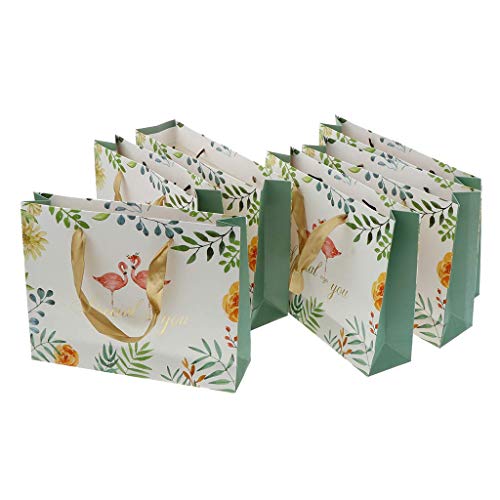 Tubayia 6 Stück Flamingo Papiertüten Geschenktüten Geschenktasche für Hochzeit, Geburtstag, Party von Tubayia