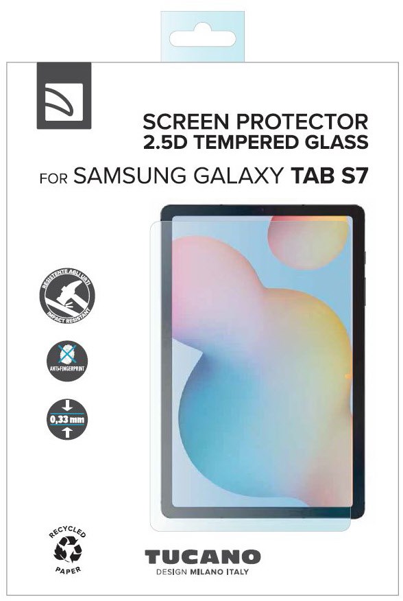 Displayschutzglas für Galaxy Tab S7 transparent von Tucano