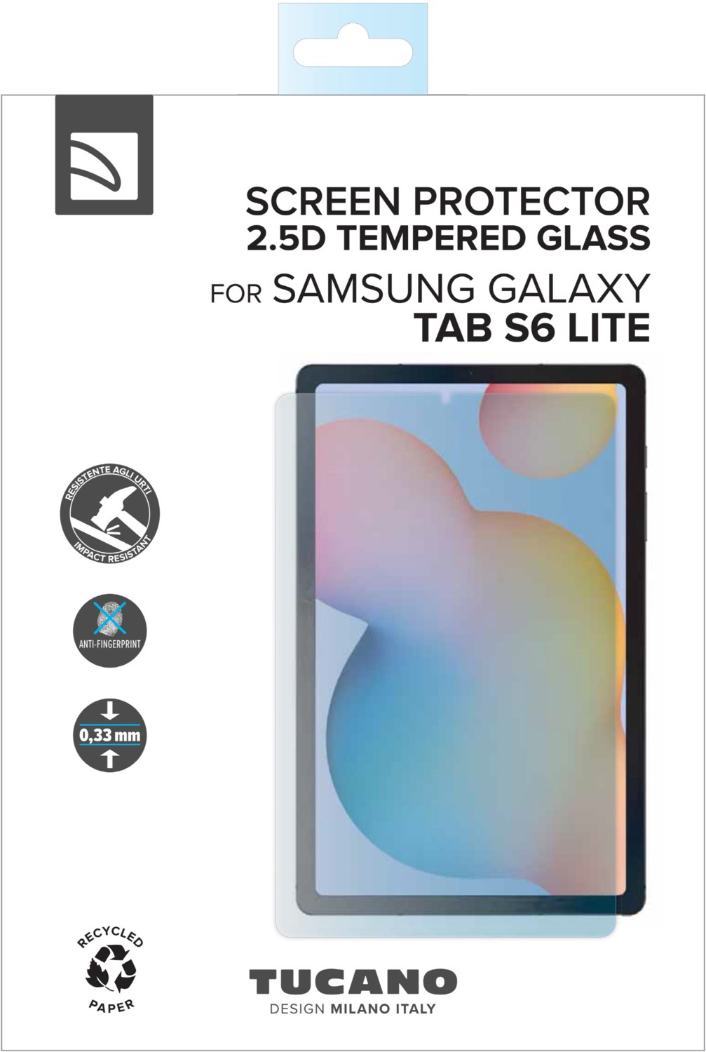 Glasfolie für Galaxy Tab S6 Lite klar von Tucano