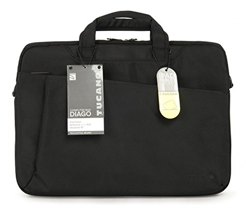 Tucano DIAGO BDIA15 Tasche inkl. Schultergurt für Notebook und Ultrabook bis 39,6cm (15,6 Zoll) schwarz von Tucano