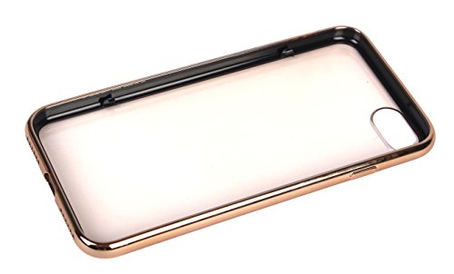 Tucano Elektro Flex, transparente Silikonhülle mit farbigem Rand für iPhone 8/7/6s/6, gold von Tucano