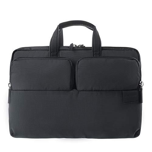 Tucano Stilo Laptop-Tasche Schultertasche Aktentasche für 15,6 Zoll Laptops mit hohem Tragekomfort und vielen praktischen Details - Schwarz von Tucano