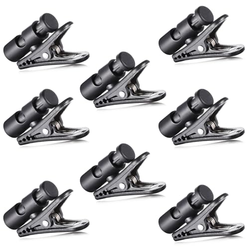 Tucnoeu 8 Stück Kopfhörer Draht Clip, 360° Drehbar kabel clips, kopfhörer clip, Schwarz Headset-Clip für Kopfhörerkabelfür Laufwandern und Training von Tucnoeu