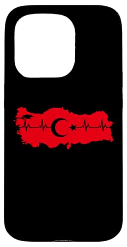 Hülle für iPhone 15 Pro Heartbeat Türkei EKG Türkische Flagge Fahne Türk Bayrak von Türk Stylez Shirts