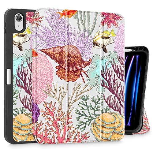 Tuiklol iPad 10th Generation Case, 2022 10.9 Inch Slim Stand Hard Case Pencil Holder with TPU Back Cover & Trifold Stand & Auto Wake/Sleep with iPad 10.9 2022 Model A2757 A2777 A2696, Coral Reef von Tuiklol